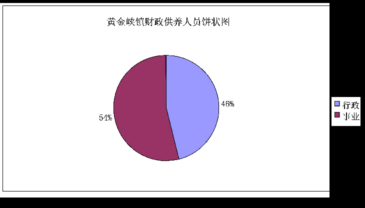 黄金峡镇财政供养人员饼状图